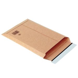 Kartonnen envelop met plakstrip - bruin 100st/ds