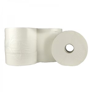 Toiletpapier Maxi Jumbo 10 cm x 380 mtr, cellulose wit 2 laags 